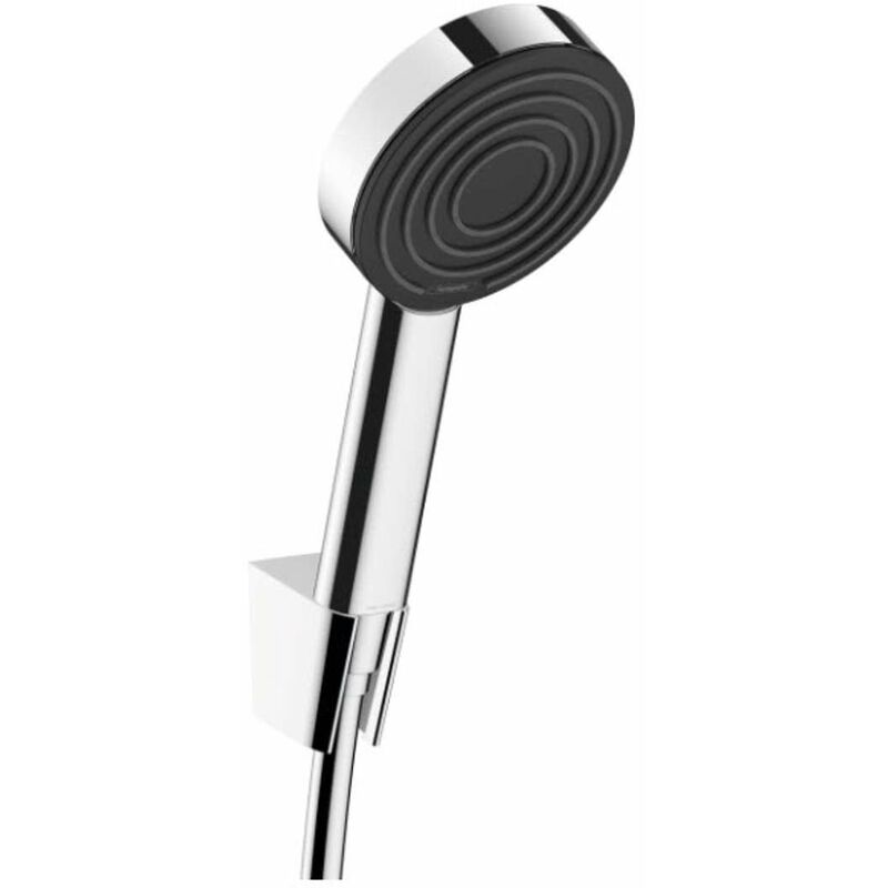 Hansgrohe Pulsify S - Set de pommeau de douche, 1 jet, support et flexible de 125 cm, chrome 24301000