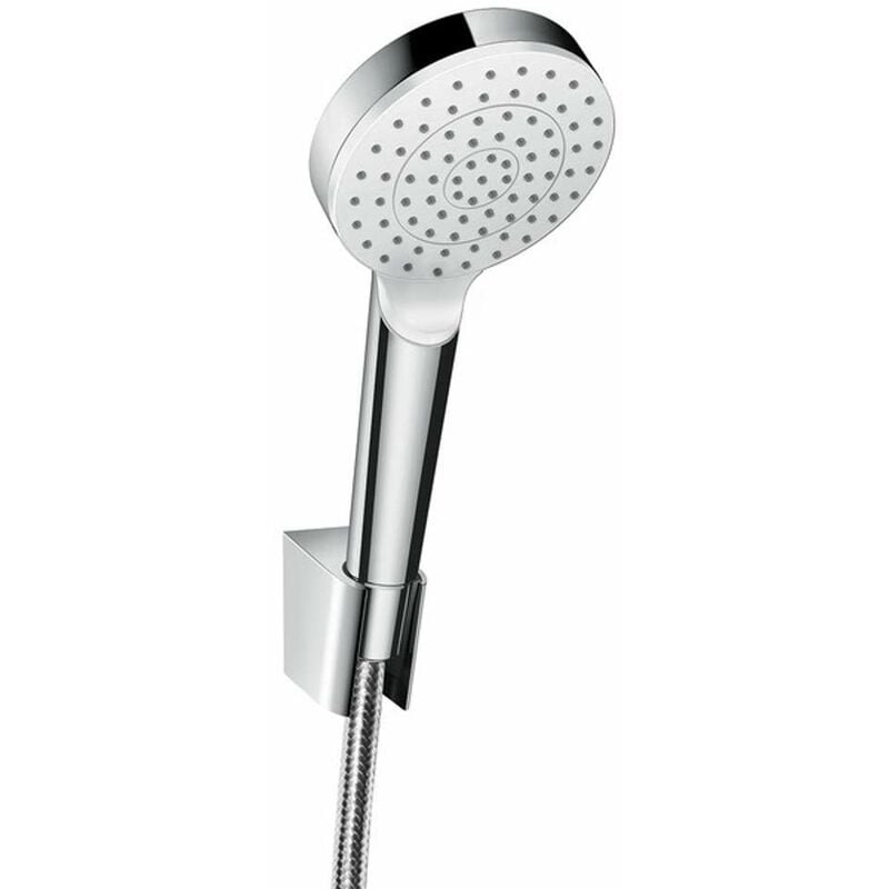 Hansgrohe - Crometta - Set de douche 1jet 9 l/min. avec support Porter, 125 cm, blanc/chrome 26568400