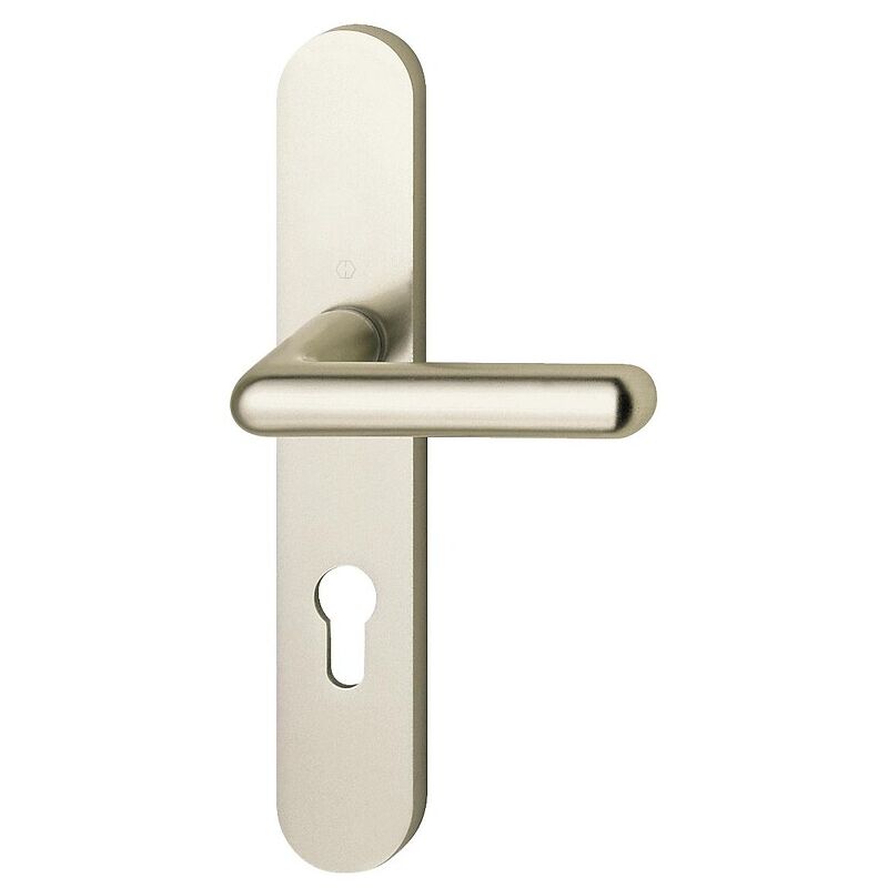 Hoppe - Ensemble sur grande plaque en aluminium anodisé - Ton champagne - cortina clé l