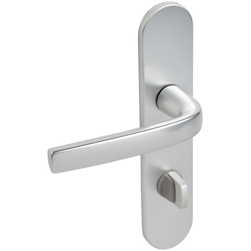 Ensemble sur plaques Logio entraxe 195mm type bec de cane finition argent Vachette 200809