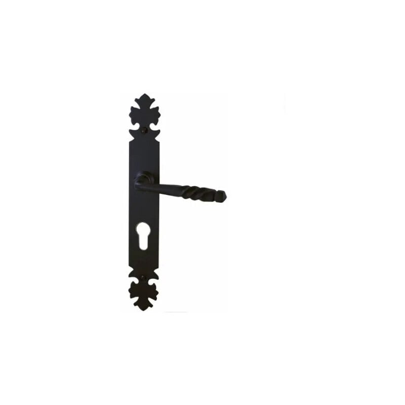 Dt 2000 - Ensemble sur plaque Brest en fer noir cylindre.