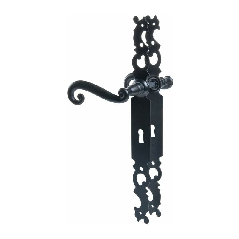 Poignée de porte intérieure - Indre Brionne Noir - Clé l - 195 mm