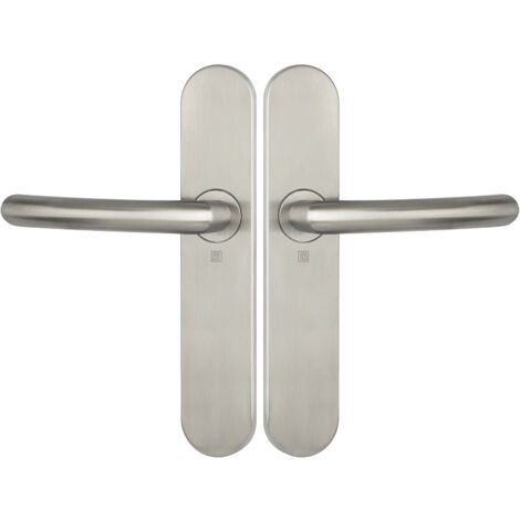 Ensemble sur plaque JADE Série 1094 type bec de cane finition inox brossé - HERACLES - B-INOX-SP01