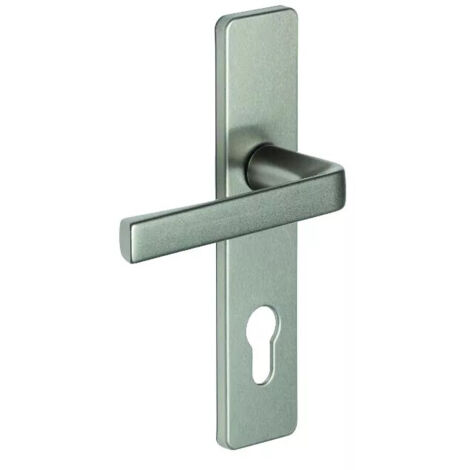 Ensemble sur plaque Kaza - Anodinox - Plaque 190 x 42 mm - entraxe de fixation 165 mm - Clé I