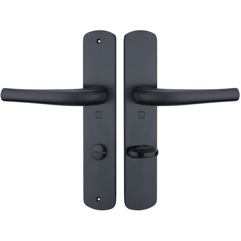 Heracles - Ensemble sur plaque salome home entraxe 195mm condamnation noir B-SALOME-081