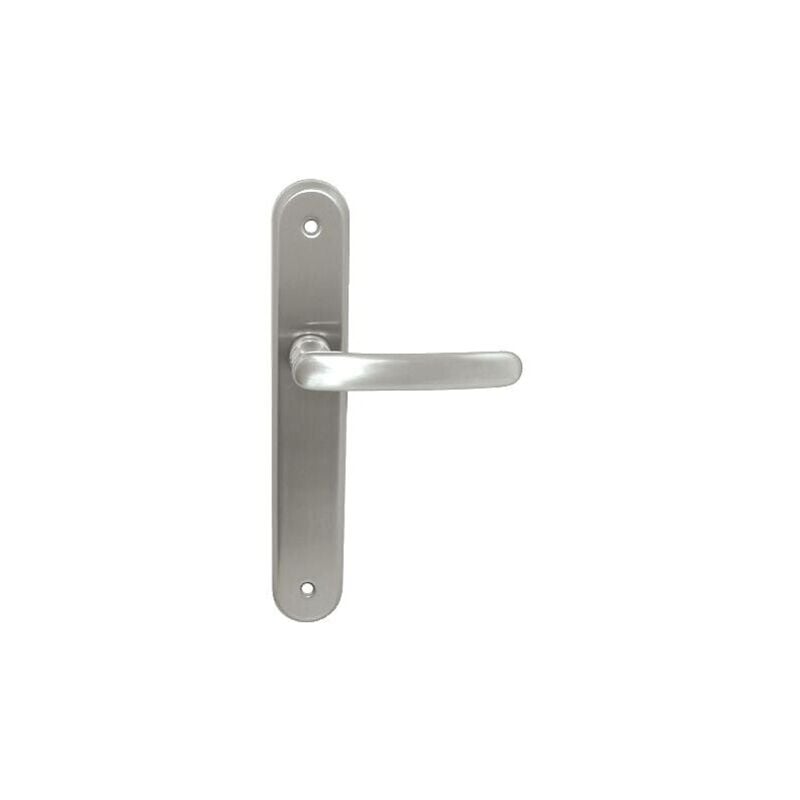 Ensemble sur plaque zamak Auber finition nickel mat entraxe 195 mm clé i Cadap
