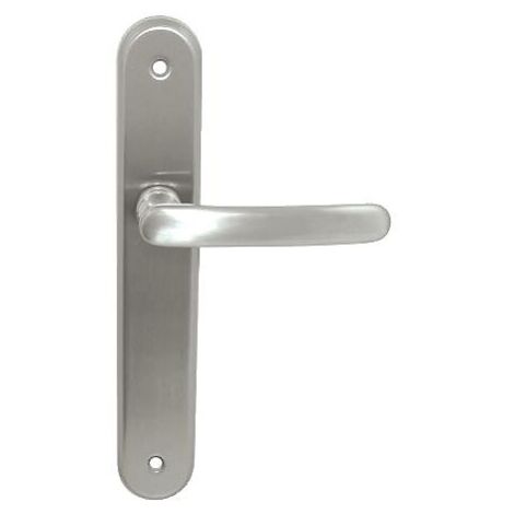 Ensemble sur plaque zamak Auber finition nickel mat entraxe 195 mm clé I - CADAP
