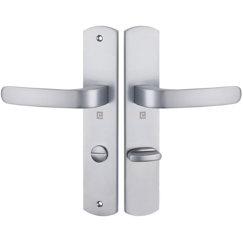 Heracles - Ensemble sur plaque elfe entraxe 195mm condamnation chromé mat B-ELFE-07