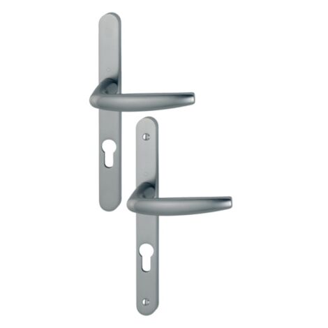 Ensemble sur plaques étroites 1530/300L argent - Section carré : 7 mm - Épaisseur de porte : 68/77 mm - Fonction : clé I plaque étroite - Saillie réduite : Non - HOPPE