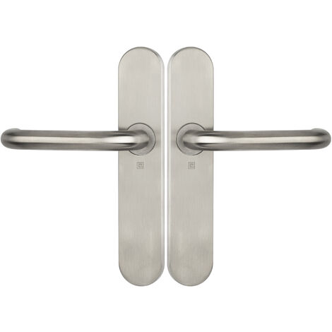 Ensemble sur plaques JADE série 1294 type bec de cane finition inox brossé - HERACLES - B-INOX-SP09