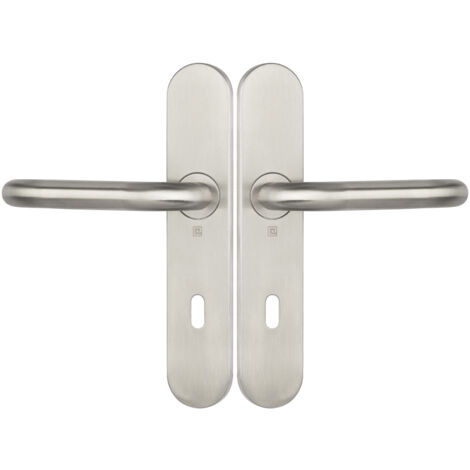 Ensemble sur plaques JADE série 1294 type clé L finition inox brossé - HERACLES - B-INOX-SP011