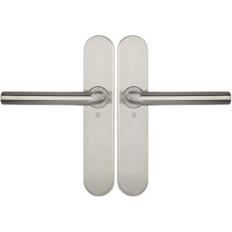 Ensemble sur plaques série JADE 1394 type bec de cane finition inox - HERACLES - B-INOX-SP13