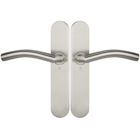 Ensemble sur plaques série JADE 1494 type bec de cane finition inox brossé - HERACLES - B-INOX-SP17