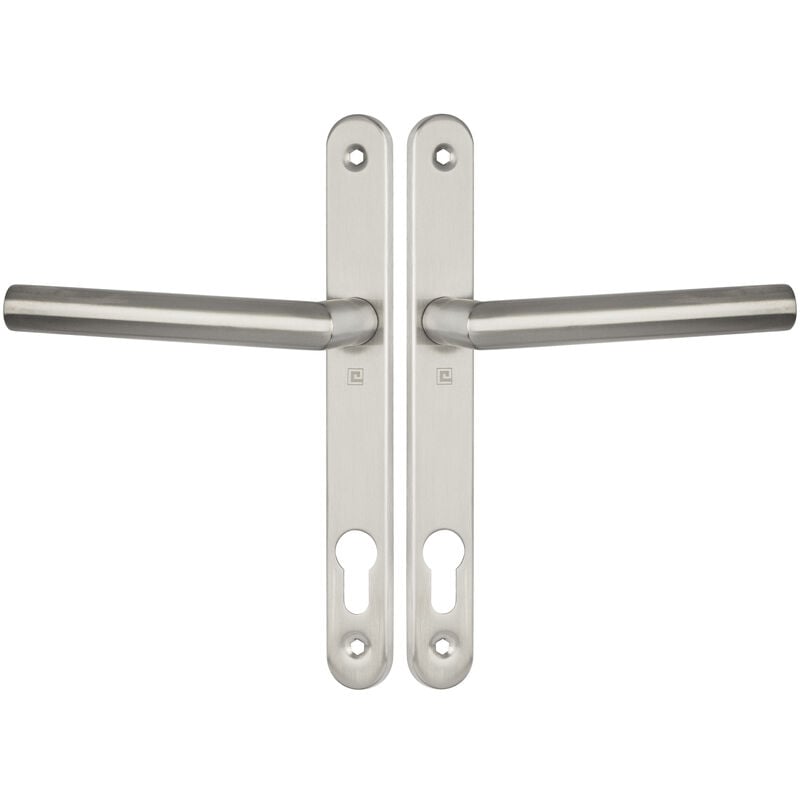 Heracles - Ensemble 1394 entraxe 92mm sur plaque étroite clé i inox brossé B-INOX-PE06