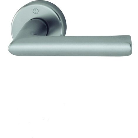 Ensemble sur rosace CONFLUENCE avec béquille - 35/45 mm - bec de cane - finition inox - HOPPE