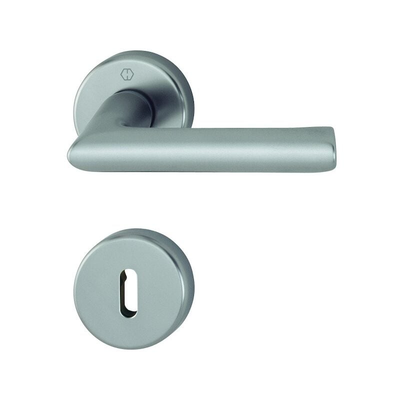 Hoppe - Ensemble sur rosace confluence avec béquille - 35/45 mm - clé l - finition inox
