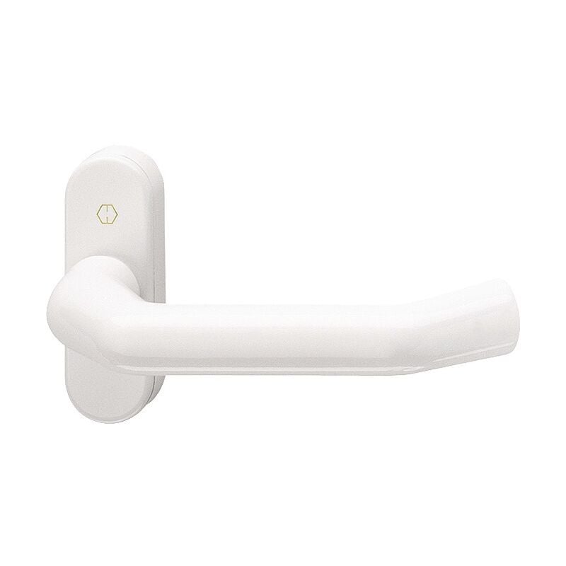 Hoppe - Paire de béquille sur rosace pour menuiserie métallique blanc 521739