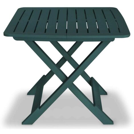 Ensemble Table + 2 chaises de bistro pliable, Set bistrot, Ensemble repas de jardin, Plastique Vert OIB7984E