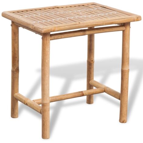 Ensemble Table + 2 chaises de bistro, Set bistrot, Ensemble repas de jardin, avec coussins Bambou OIB8383E