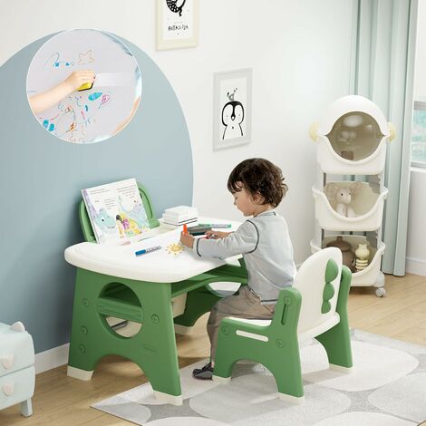 Table et Chaise à Dessin pour Enfant Inclinable avec Tableau