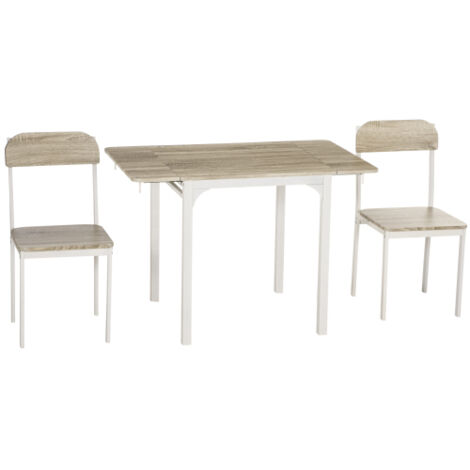 Ensemble table à manger 2 chaises plateau pliable cuisine salle à manger compact