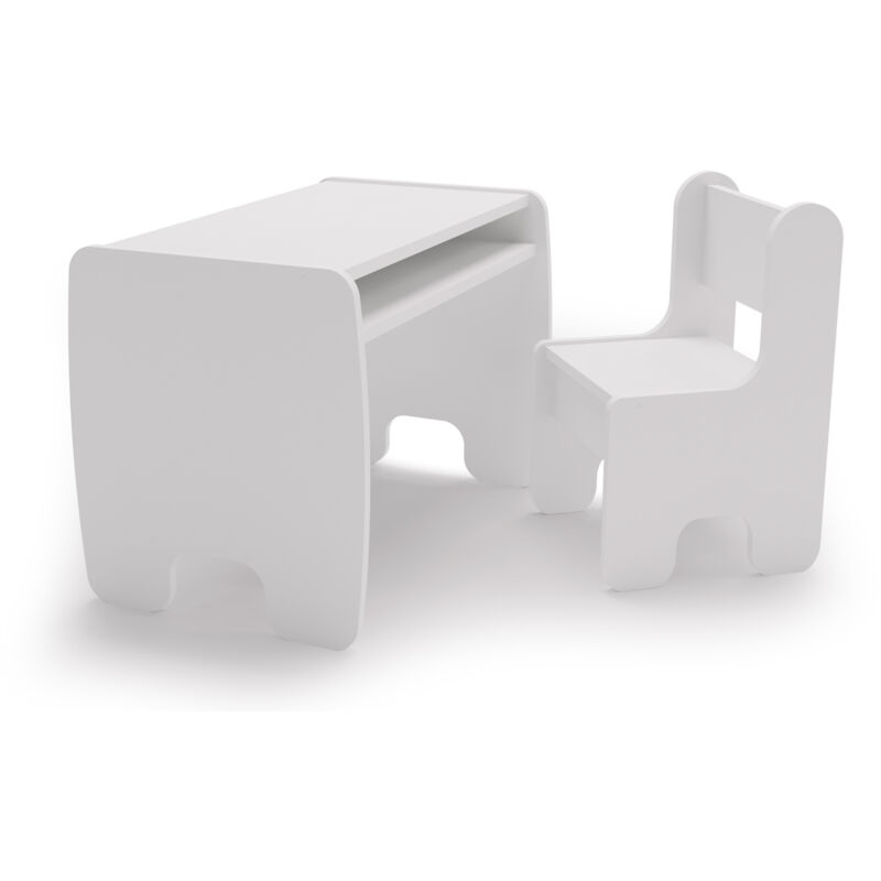 Ensemble table + chaise enfant - blanc