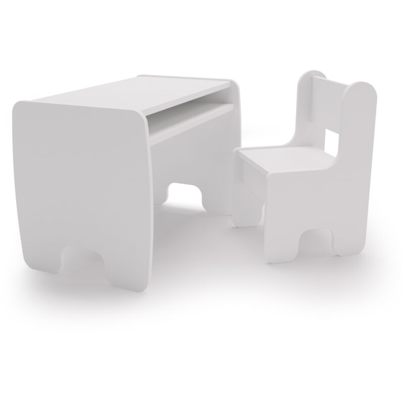Ensemble table + chaise enfant - blanc