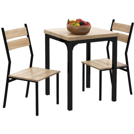 Ensemble table cuisine 1 table 2 chaises moderne compact salle à manger bar
