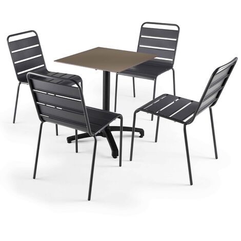 Table en bois Filigrame avec 6 chaises Nancy - Hellin