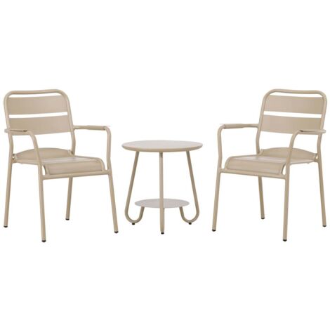 Ensemble table et 2 chaises en aluminium Faro Cafe
