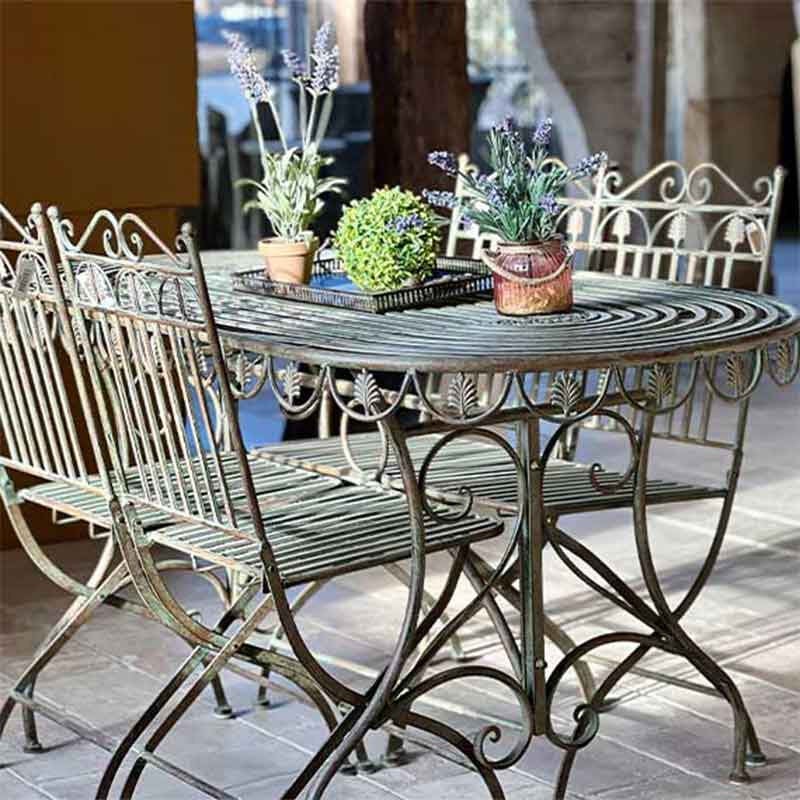 La Grande Prairie - Ensemble table et 4 chaises 160x80x76cm