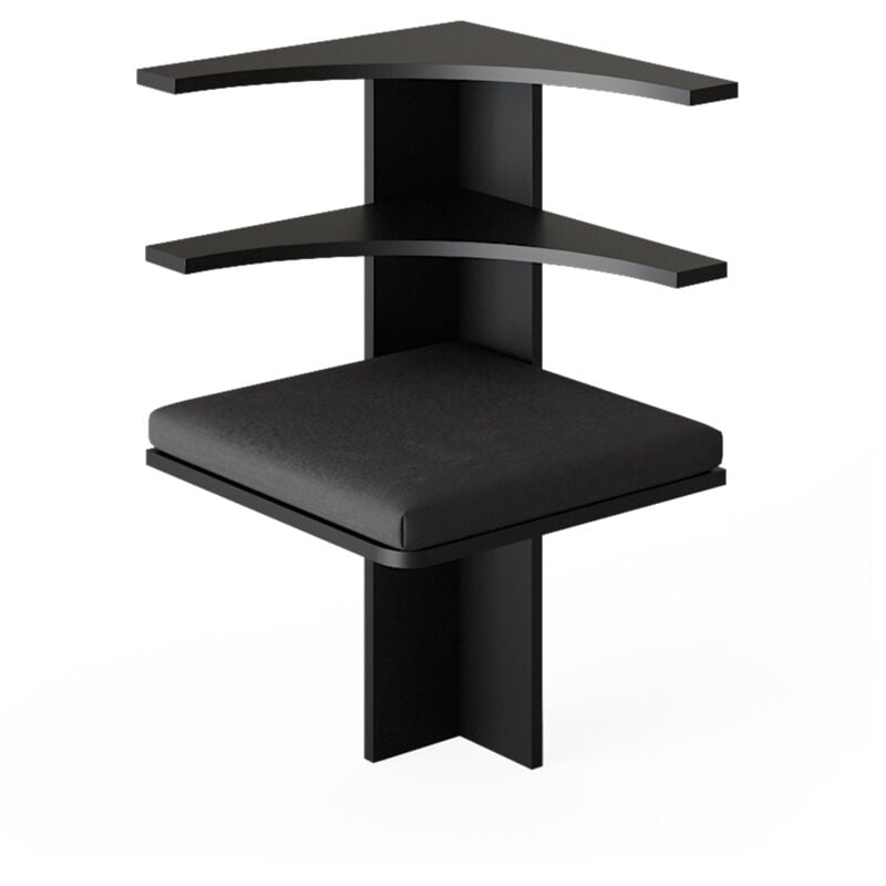 Banquette d'angle salle à manger Roman, Noir, 43.5 x 43.5 cm Vicco