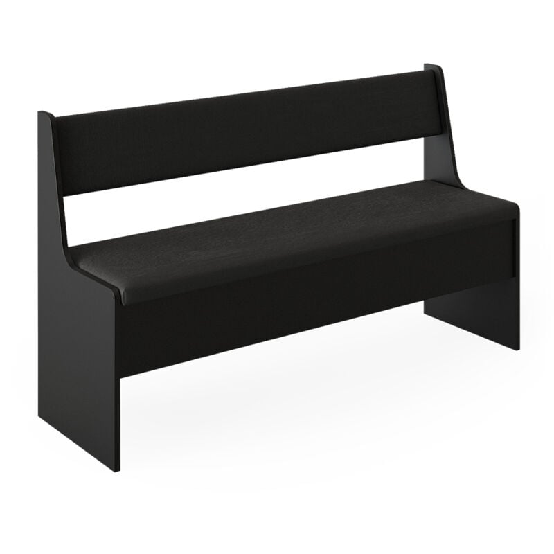 Banquette d'angle salle à manger Roman, Noir, 136.6 x 41.5 cm Vicco