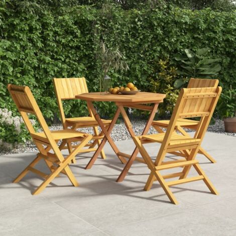 Ensemble Table et Chaise de Jardin Contemporain  Ensemble à dîner de jardin 5 pcs Bois de teck massif 36202