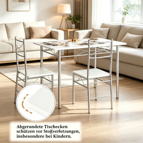 Ensemble table et chaises à manger design moderne,adapté salon,balcon et espace bistrot.