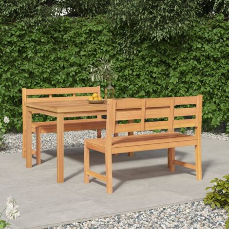 Ensemble Table et Chaises de Jardin 3 pcs - Ensemble Table à manger + 2 chaises Bois de teck massif BV440597 - BonneVie