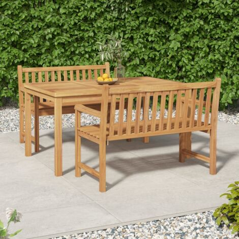Ensemble Table et Chaises de Jardin 3 pcs - Ensemble Table à manger + 2 chaises Bois de teck massif BV716269 - BonneVie