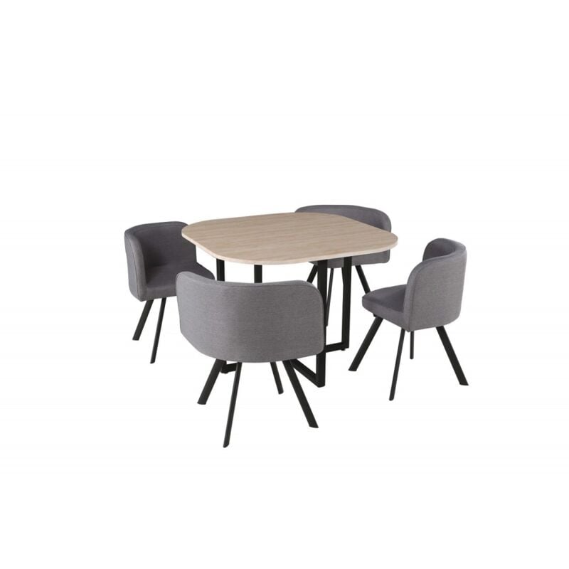 Ensemble une table et quatre chaises collection biaritz.