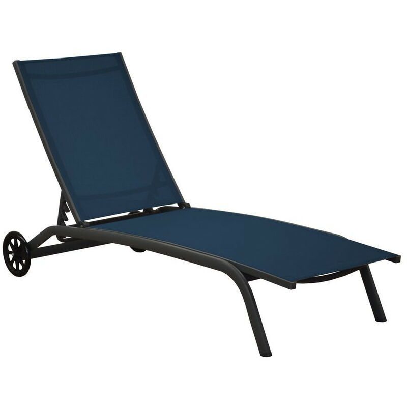 Lot De 2 Transats Celio Lit - Grey/Bleu - Proloisirs