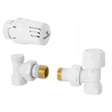 ENSEMBLE THERMOSTATIQUE COUDÉ BLANC 1/2