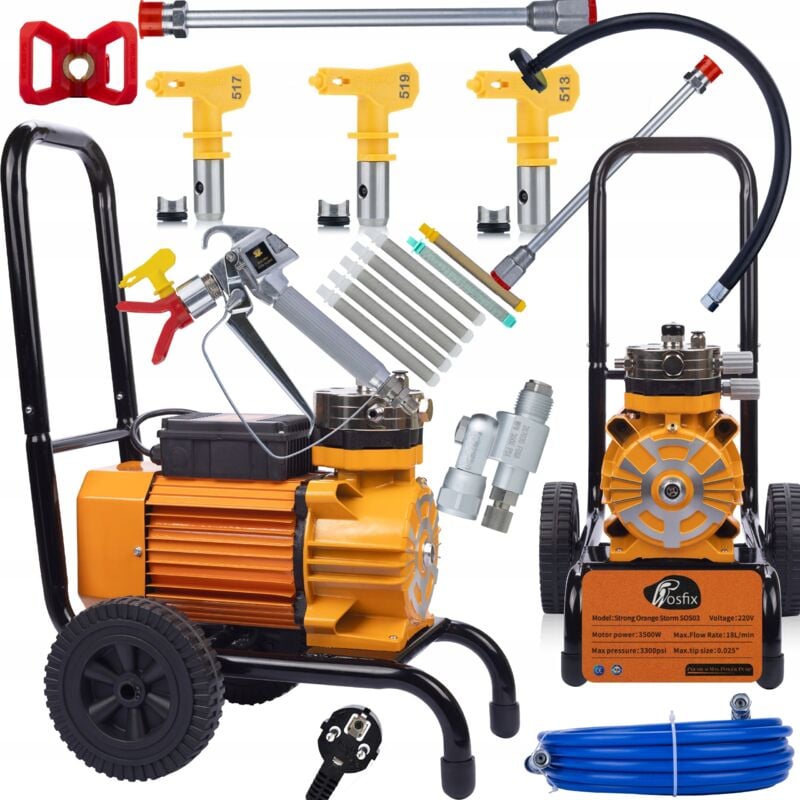 Set unità di verniciatura Rosfix Strong Blue Storm SBS03 3500W + Filtri + Ugelli