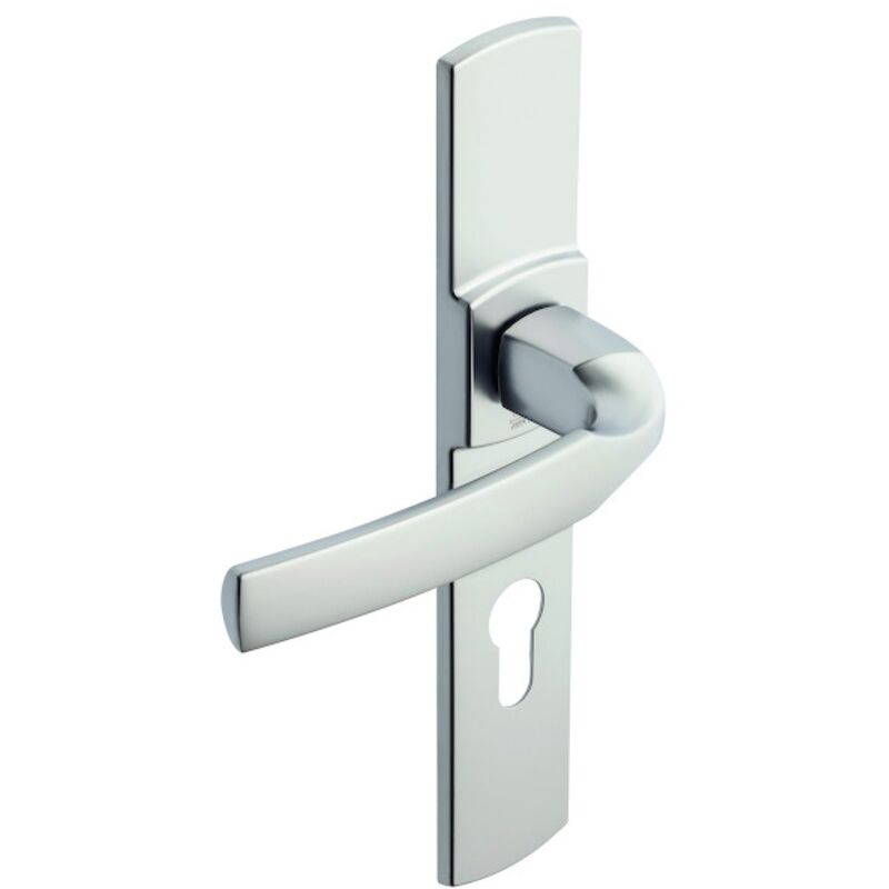 Vachette - Ensemble béquille artis sur grande plaque (entraxe 195 mm) - 40 mm - condamnation avec voyant - chromé velours