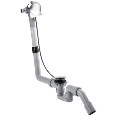 Ensemble vidage / trop-plein HG AXOR EXAFILL S avec set de finition pour baignoires normales chrome