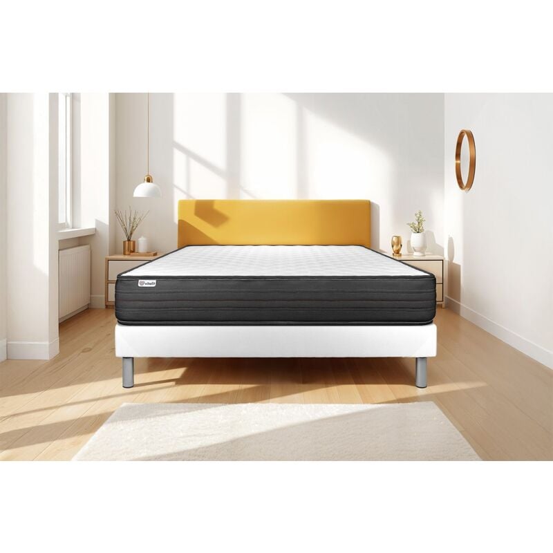 Vitalit - Ensemble matelas sommier vitalpower 140 x 190 - Couleur: Blanc
