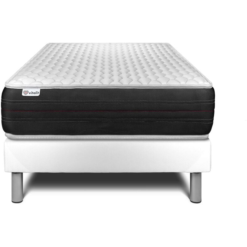 Vitalit - Ensemble matelas sommier vitalspring 90 x 200 - Couleur: Blanc