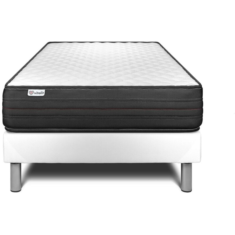 Vitalit - Ensemble matelas sommier vitalpower 90 x 190 - Couleur: Blanc