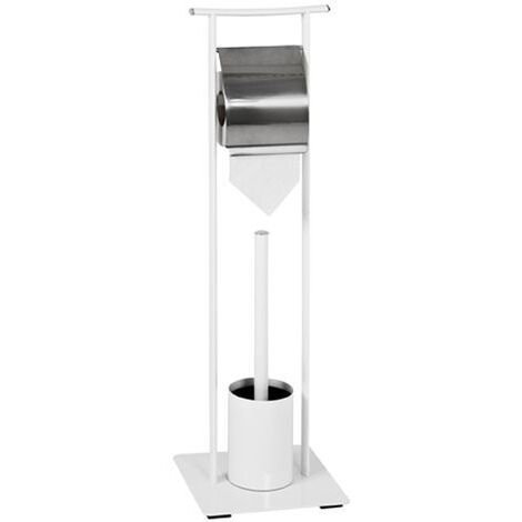 Ensemble WC blanc-chromé Dim : L20 x H69 x P20 cm