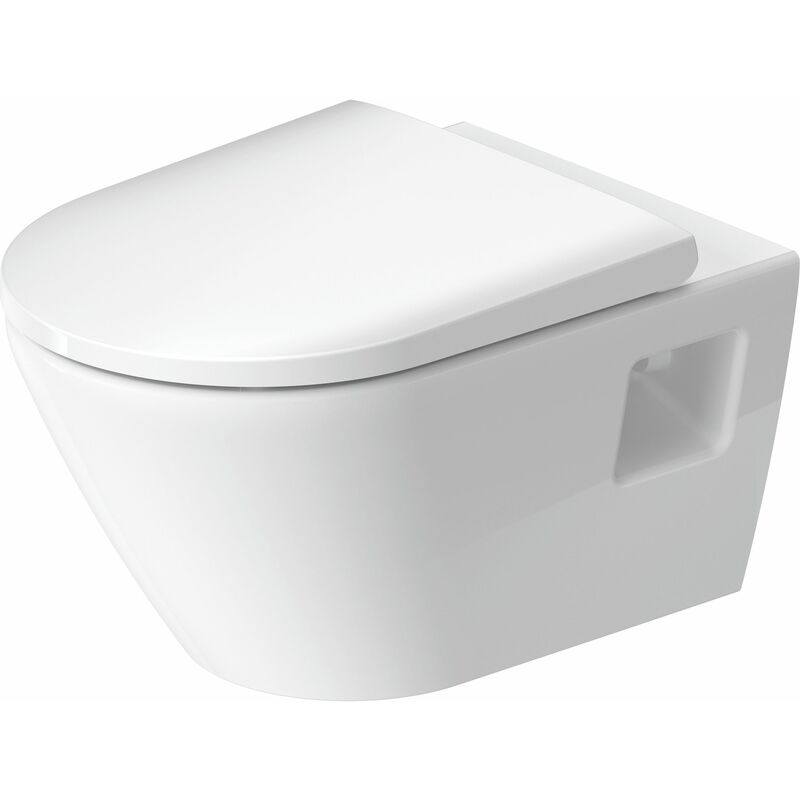 Duravit - Pack wc suspendu D-Neo - cuvette Rimeless + abattant frein de chute - Blanc