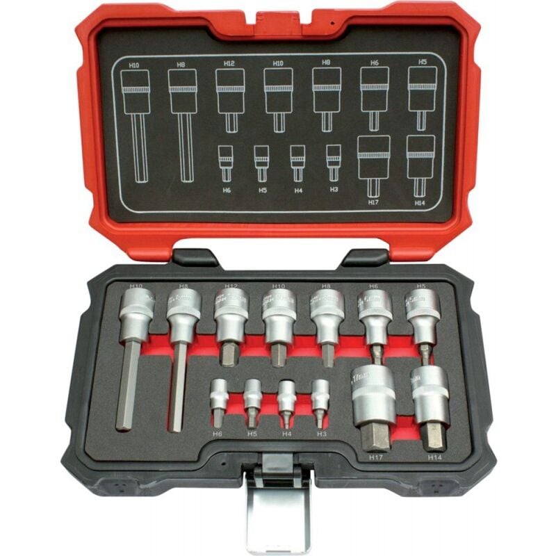 Ensemble.1/4+1/2' 13 pièces Innensechsk. Fortis