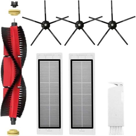 Ensembles d'accessoires pour Roborock S5 Max S6 Max S6 Pure S6 MaxV S50 S51 S55 S60 S65 S5 S6 Pièces de rechange pour Robobock S5 Max 1 Brosse Principale, 3 Brosse latérale, 2 Hepa Filtres